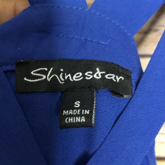 🌷5 for $25 Shinestar Blue Off the Shoulder Top - Picture 3 of 4